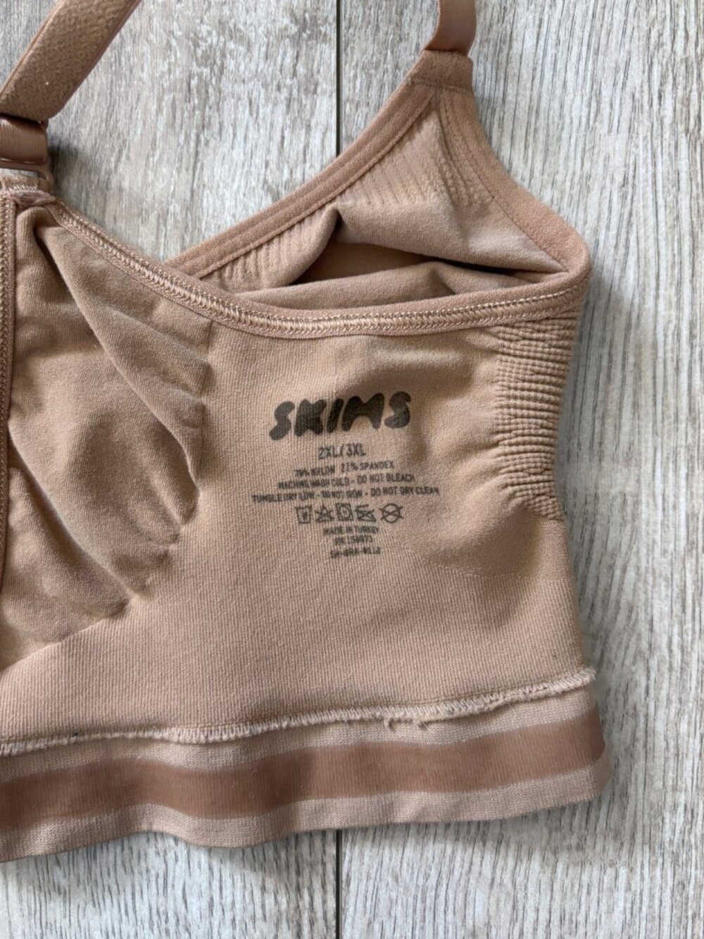 SKIMS Seamless Sculpt Bralette Neutral Tan Womens 2XL/3XL Minimalist Compression - Picture 8 of 8